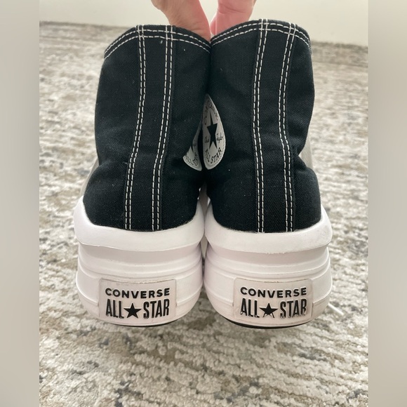 Converse Chuck Taylor All Star Move Platform Hi Women Size 9 Black/White - Picture 4 of 6